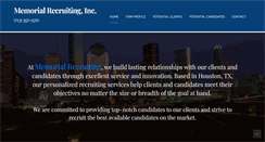 Desktop Screenshot of memorialrecruiting.com